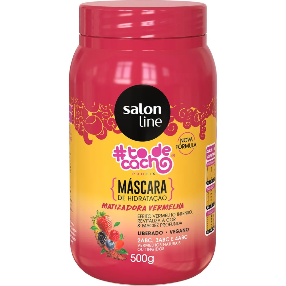 Máscara De Hidratação Capilar Salon Line #Todecachos Matizadora Vermelha 500g
