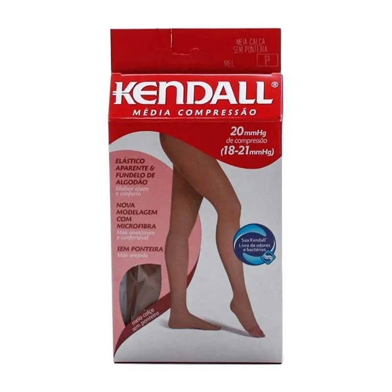 Meia-Calça Kendall 18-21mmHg M, Ponteira Aberta, Mel