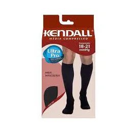 Meia de Compressão Masculina 3/4 - Kendall - Média Compressão - Tam G - Cor Marrom