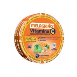 Pastilha de Vitamina C Melagrião Extra Forte Gengibre, Mel e Limão 20 Pastilhas