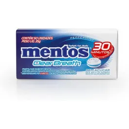 Pastilha Mentos Clearbreath Peppermint - 21gr