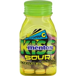 Bala Mentos Kiss Sour Limão - 38,5gr