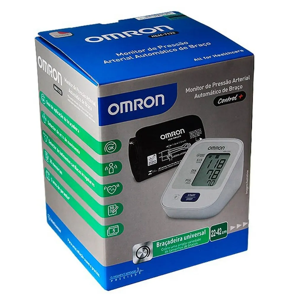 Monitor Digital de Pressão Arterial Omron Braço Elite HEM-7122