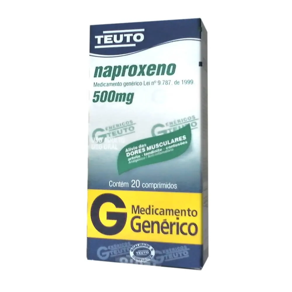 Naproxeno - Teuto 500mg caixa com 20 comprimidos