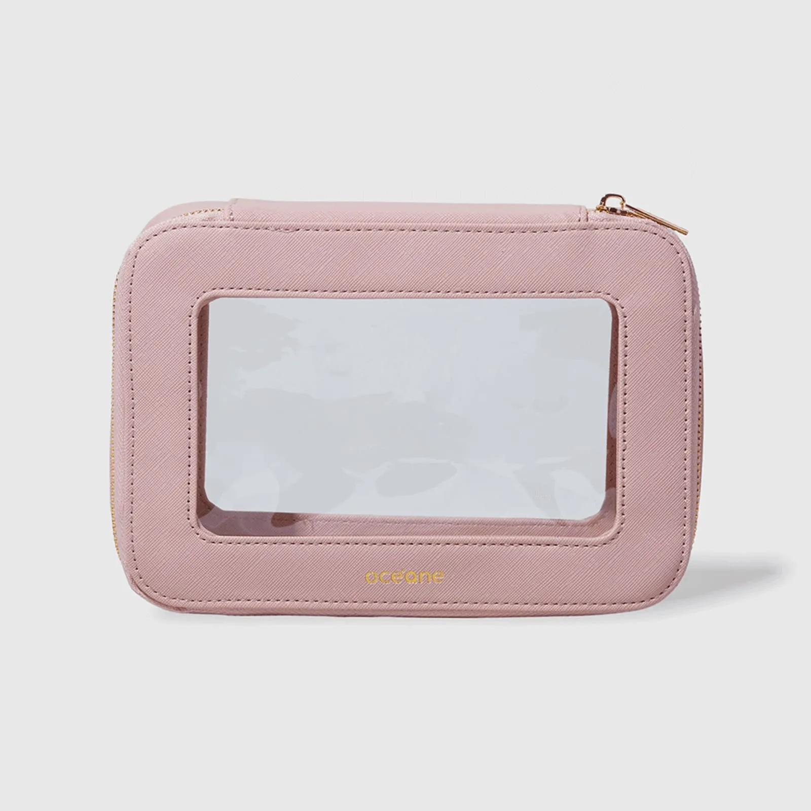 Necessaire Oceane Crystal Case Rosa Unika Cosmeticos - Unika Cosméticos