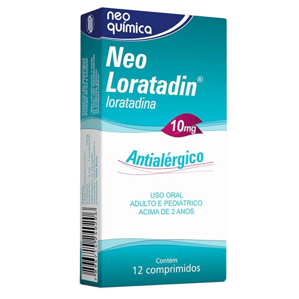 Neo Loratadin 10mg, caixa com 12 comprimidos