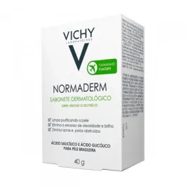 Sabonete em Barra Facial Vichy Normaderm Pele Oleosa a Acneica 40g