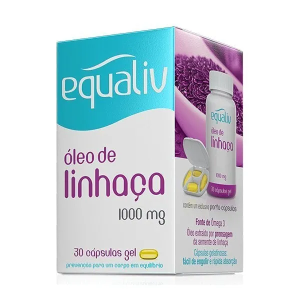 Óleo de Linhaça Equaliv Curve 1000mg 30 Cápsulas