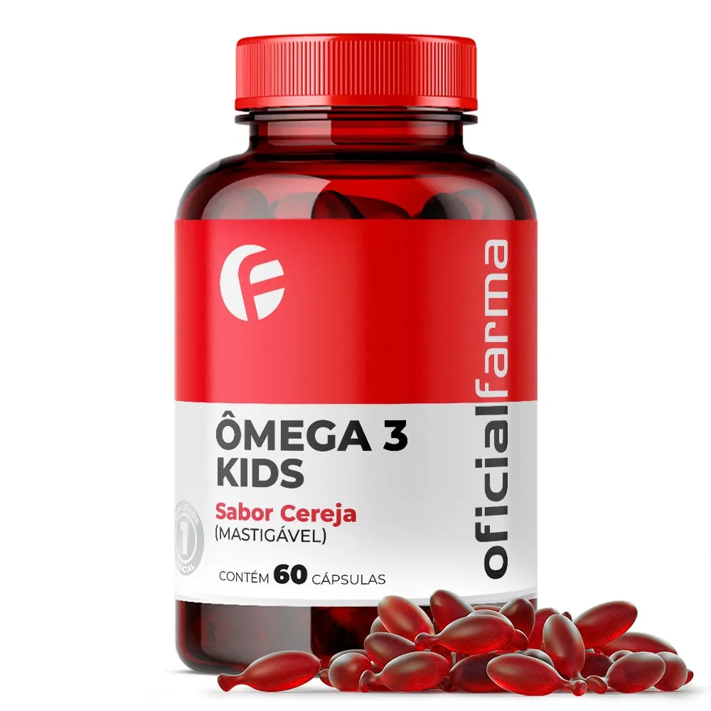 Ômega 3 Kids Sabor Cereja 60 Cápsulas Mastigáveis