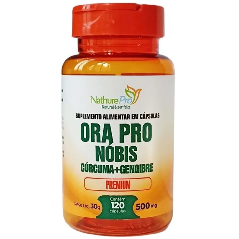 ORA PRO NÓBIS CÚRCUMA e GENGIBRE NATHUREPRO 120 CÁPSULAS