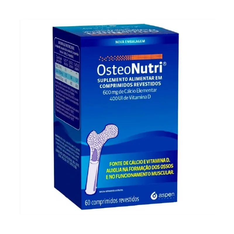 Osteonutri 600mg + 400UI Aspen 60 Comprimidos Revestidos