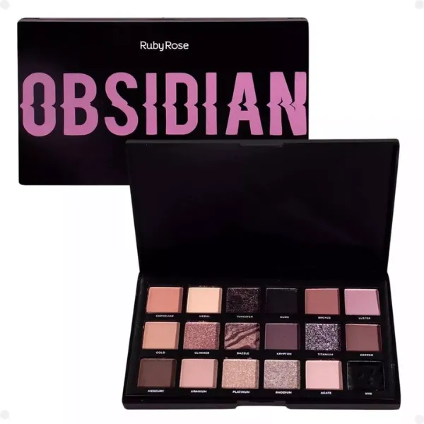 Paleta de Sombras Precious Obsidian Ruby Rose HB2601