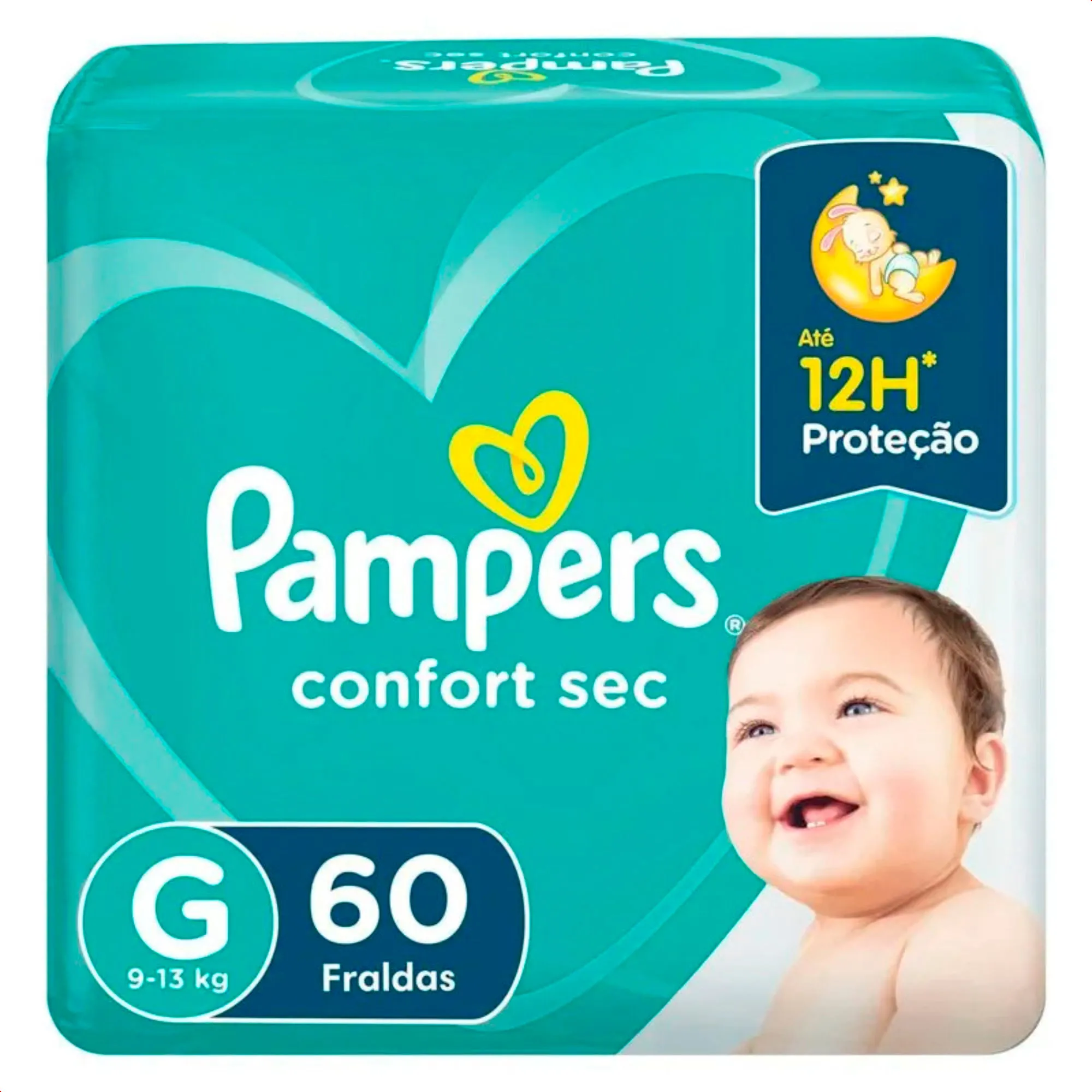 Fralda Pampers Confort Sec G 60 Unidades