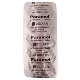 Paramol - Paracetamol 750mg 10 Comprimidos - Belfar