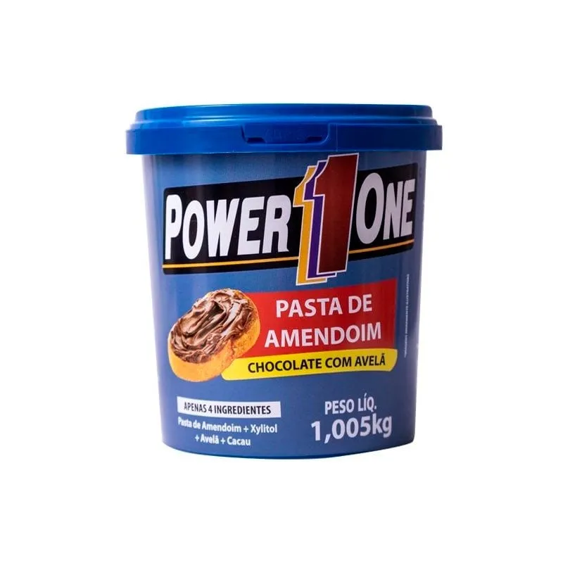 Pasta de Amendoim 1KG Chocolate Com Avelã - Power One