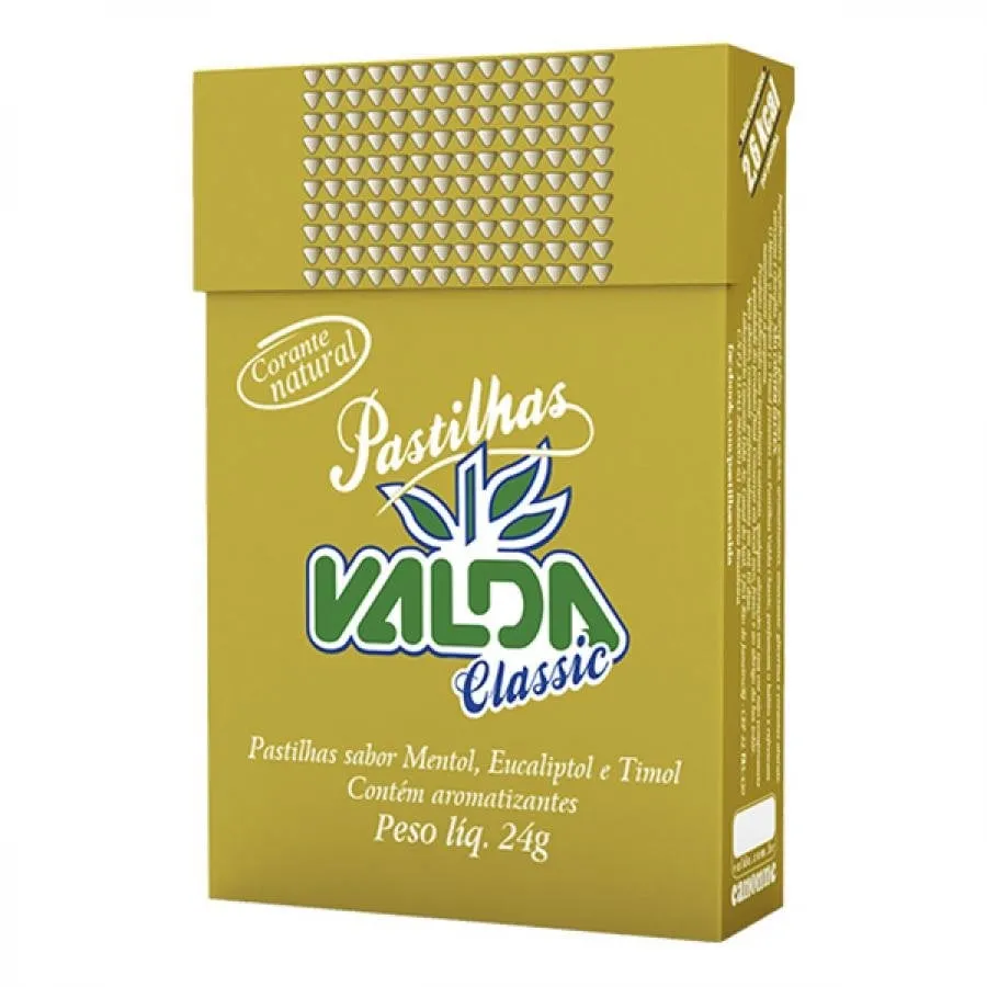 Pastilha Valda Classic Flip-top 24g