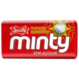 Pastilha Minty Morango Azedinho Sem Açúcar 21g