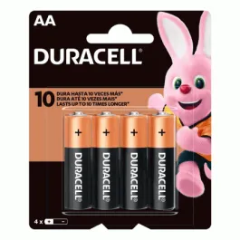Pilha AA Duracell Alcalina - 4 Unidades