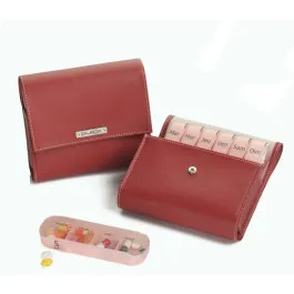 Porta Comprimidos Semanal Pilbox Liberty Vermelho