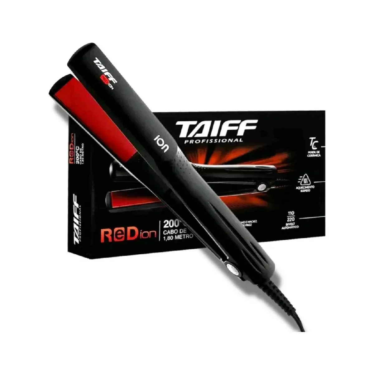 Prancha Taiff Red Íon 200°c Bivolt
