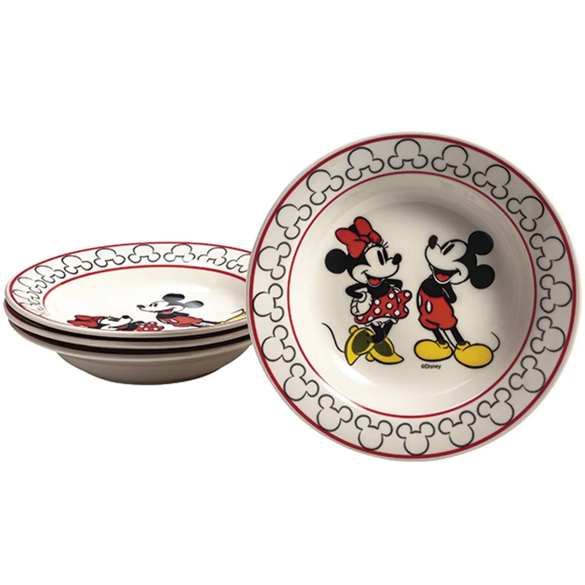 Jogo 4 Pratos Fundos Disney Avon Oxford 21,5 cm