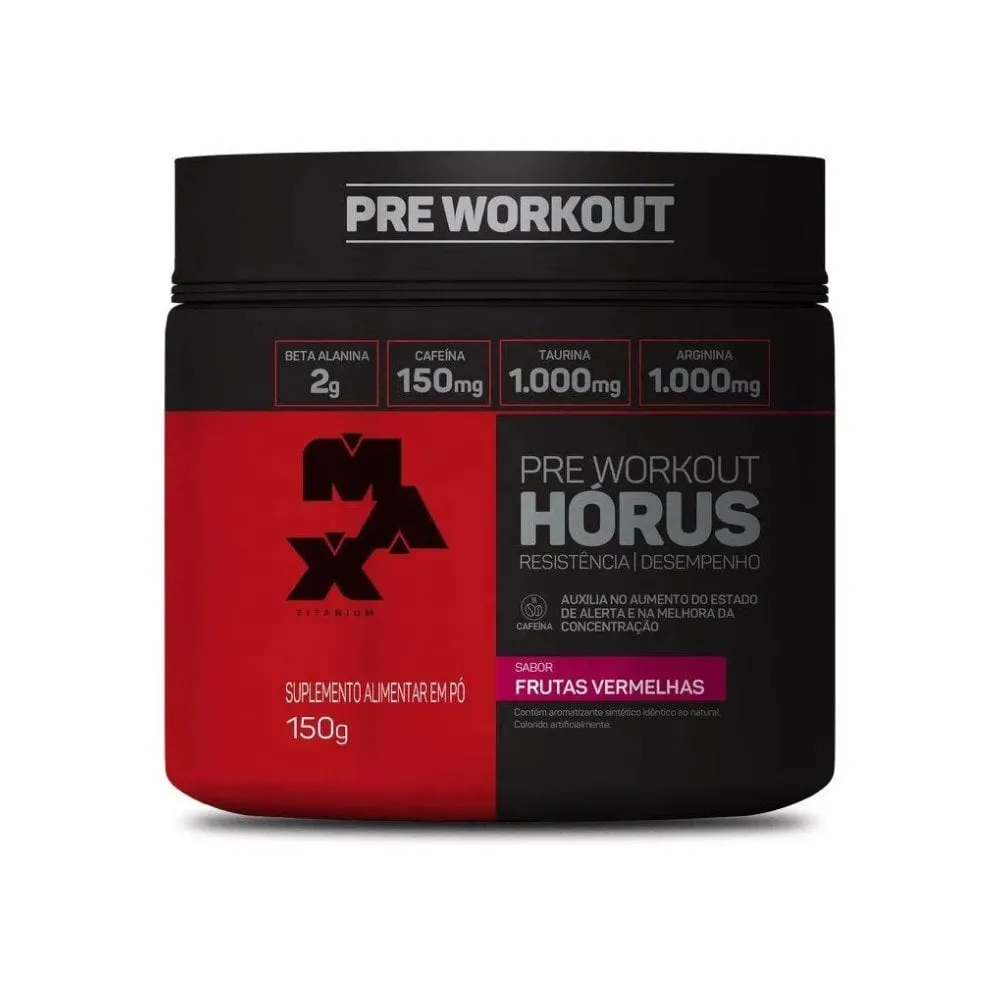 Pré-Treino Max Titanium Horus Frutas Vermelhas 150g