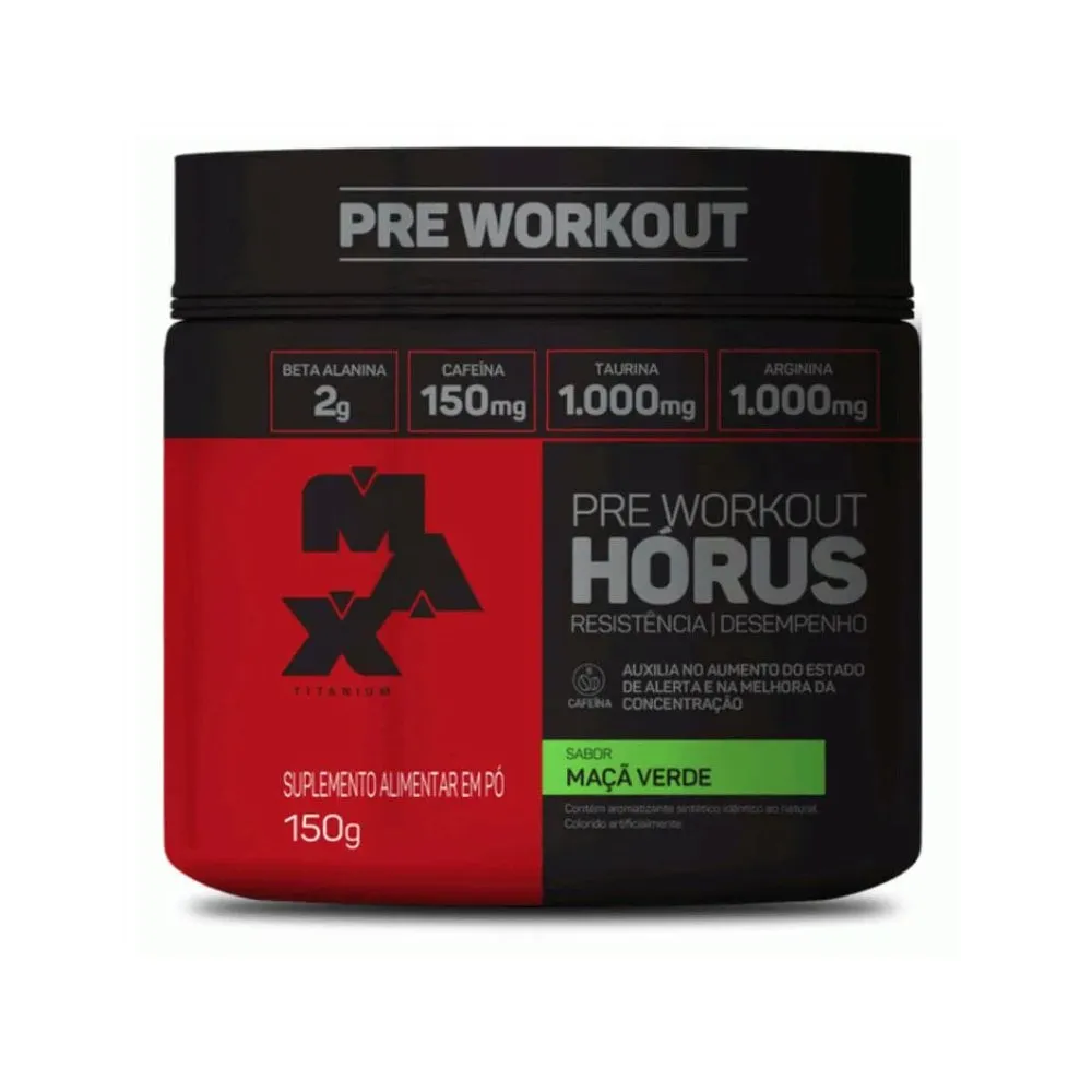 Pré-Treino Max Titanium Horus Maçã Verde 150g