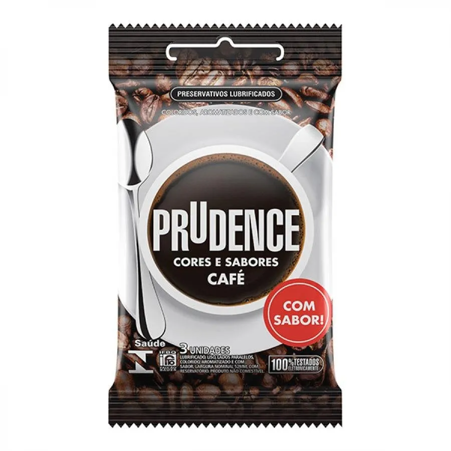 Preservativo Prudence Cores e Sabores Café 3Un