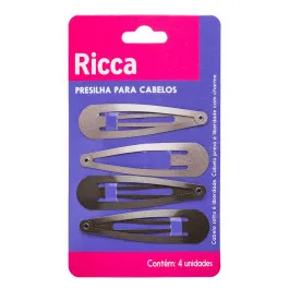Presilha Tic Tac Metallic Brunette Ricca