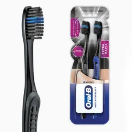 Escova de Dente Oral B Black Extra Macia 2 Unidade