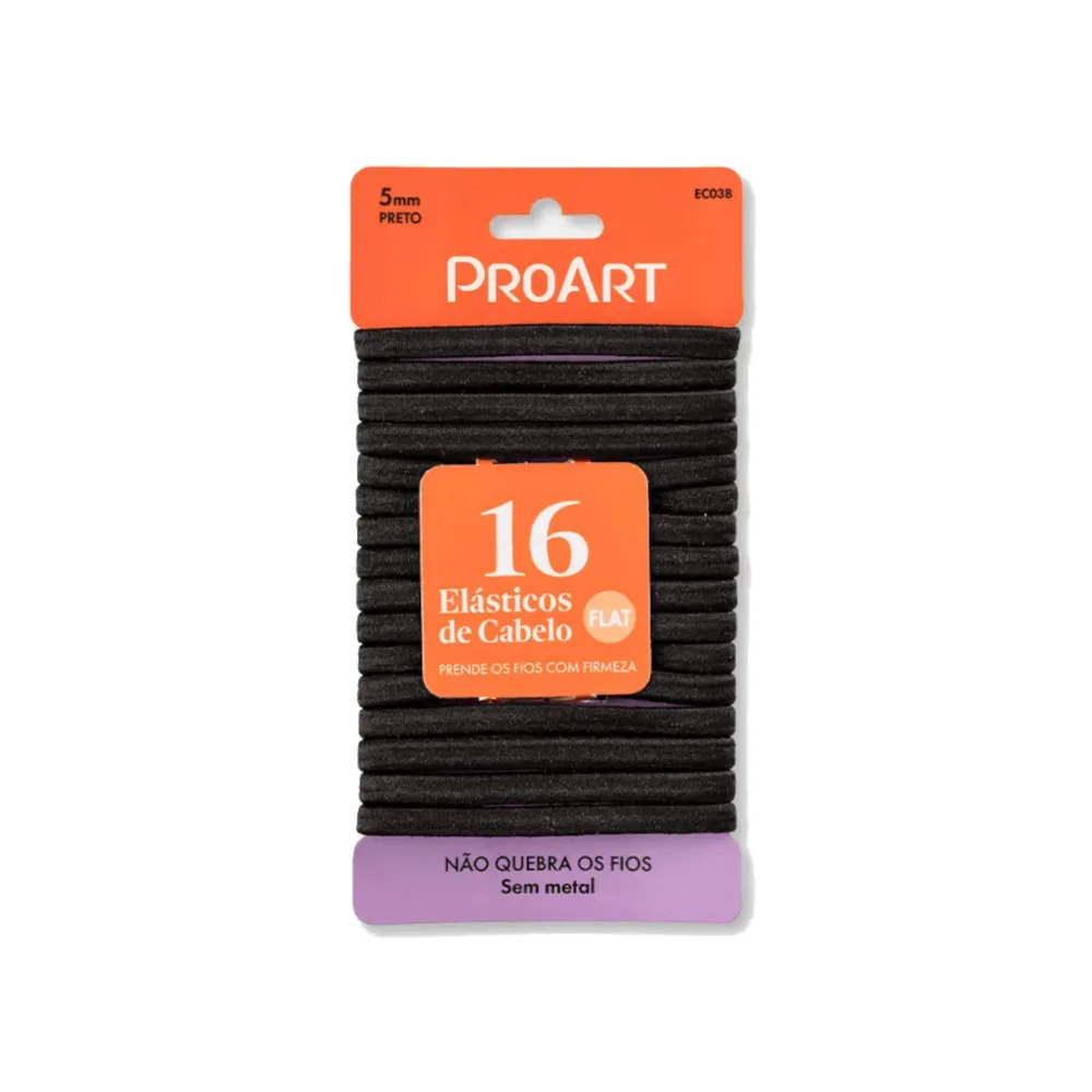 Elástico ProArt S/Metal de Cabelo Reto 16 unidades