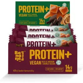 Barra de Proteína Protein+ Pasta de Amendoim e Caramelo Salgado 50g - 1 Unidade - Banana Brasil