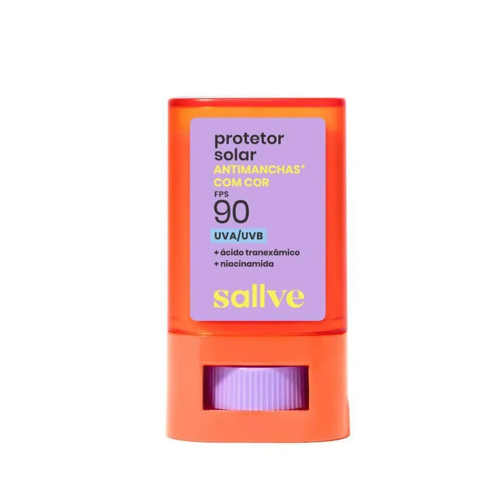 Protetor Solar Facial Bastão Sallve FPS 90 Antimanchas Cor 4 15g
