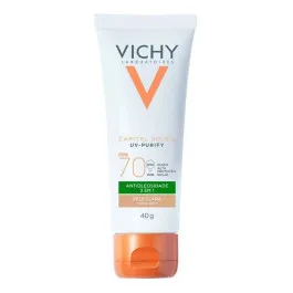 Protetor Solar Vichy Idéal Soleil Purify Capital Solei Cor Clara FPS 70 40g