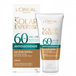 Protetor Solar Facial L'Oréal Paris Expertise Antioleosidade Cor 3.0 FPS60 40g