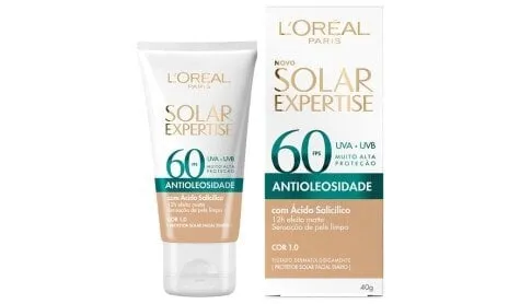 Protetor Solar Facial L'Oréal Paris Solar Expertise Antioleosidade FPS60 Cor Clara 40g