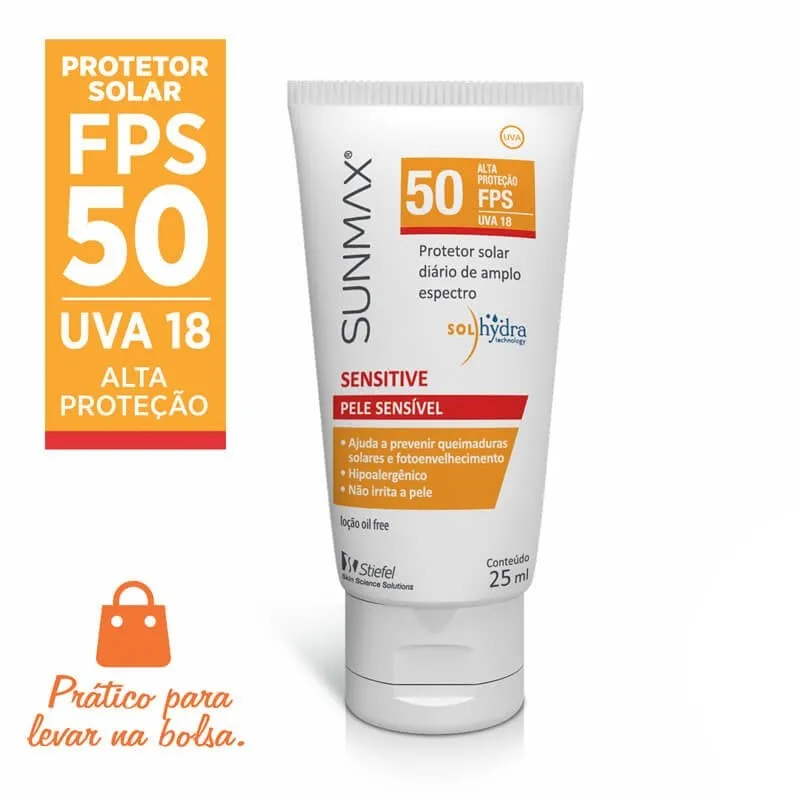 Protetor Solar Facial SunMax Sensitive FPS 50 25ml