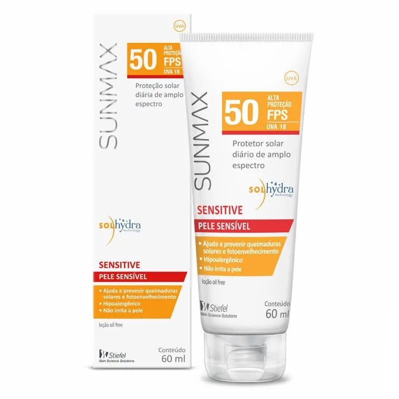 Protetor Solar Facial SunMax Sensitive FPS 50 60ml