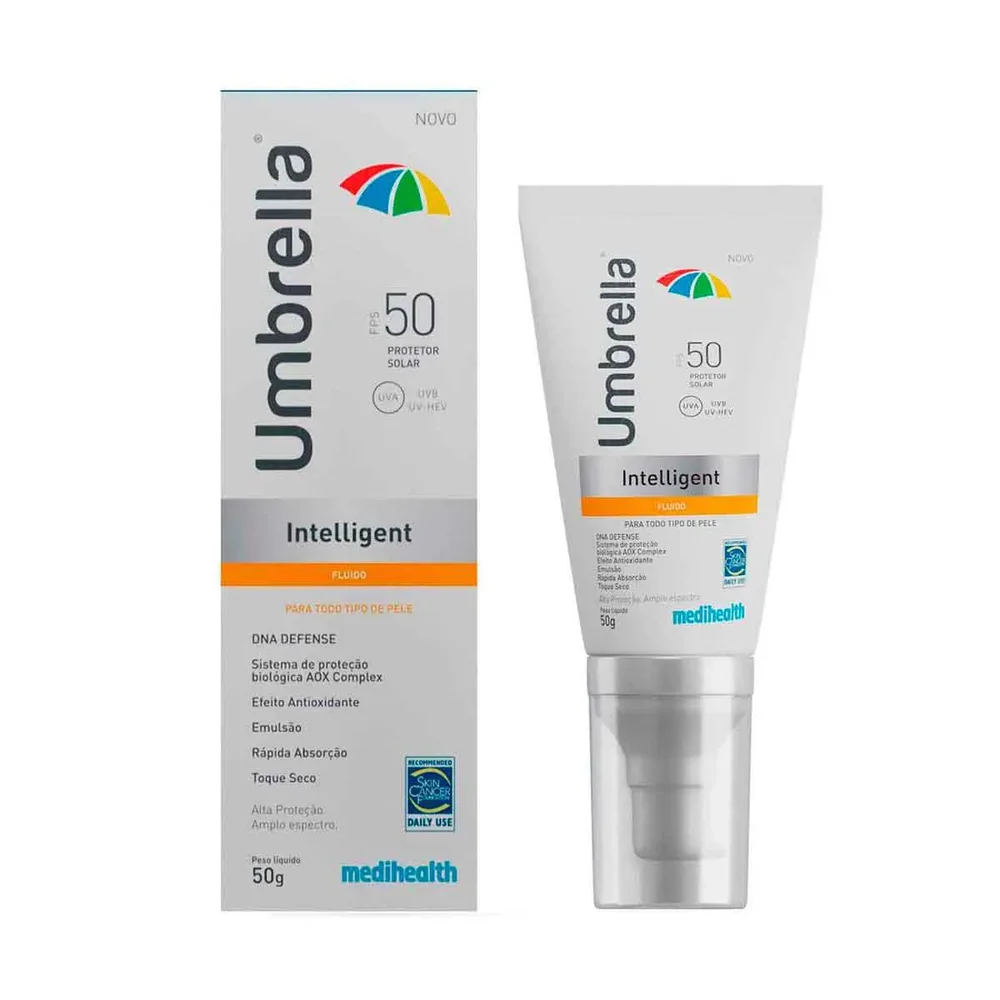 Protetor Solar Facial Fluido Intelligent FPS 50 Umbrella 50g