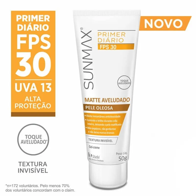 Protetor Solar Sunmax Matte Aveludado FPS 30 50g