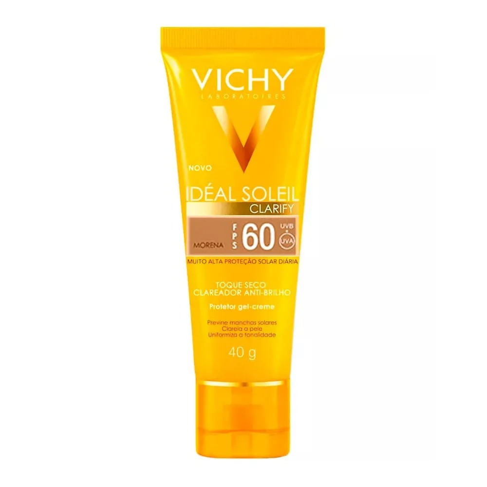 Protetor Solar Vichy Ideal Soleil Clarify FPS 60 Pele Morena 40g