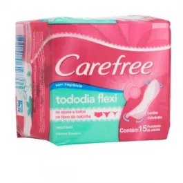 Protetor Diário Carefree Todo Dia Flexi sem Perfume 15 unidades