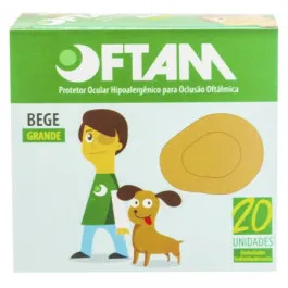 Protetor Ocular Oftam Bege Grande - 20 Unidades