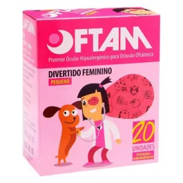Protetor Ocular Oftam Divertido Feminino Pequeno - 20 Unidades