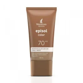 Protetor Solar Facial Episol Color Tom 3 Médio FPS70 40ml