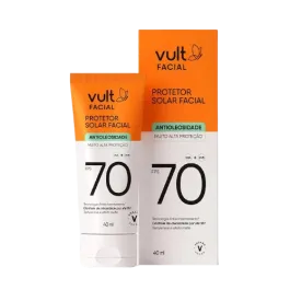 Protetor Solar Facial Vult Facial FPS70 Antioleosidade 40ml
