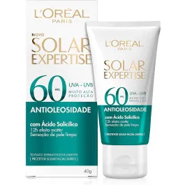 Protetor Solar Facial L'Oréal Paris Expertise Antioleosidade FPS60 40g