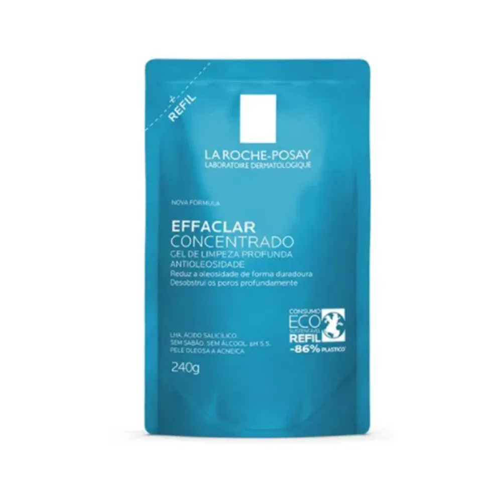 Refil Gel de Limpeza Facial La Roche-Posay Effaclar Concentrado com 240g