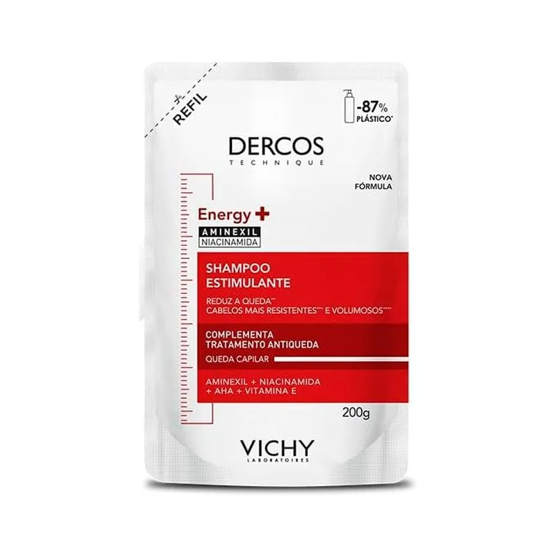 Refil Shampoo Vichy Dercos Shampoo Antiqueda Energy+ com 200ml
