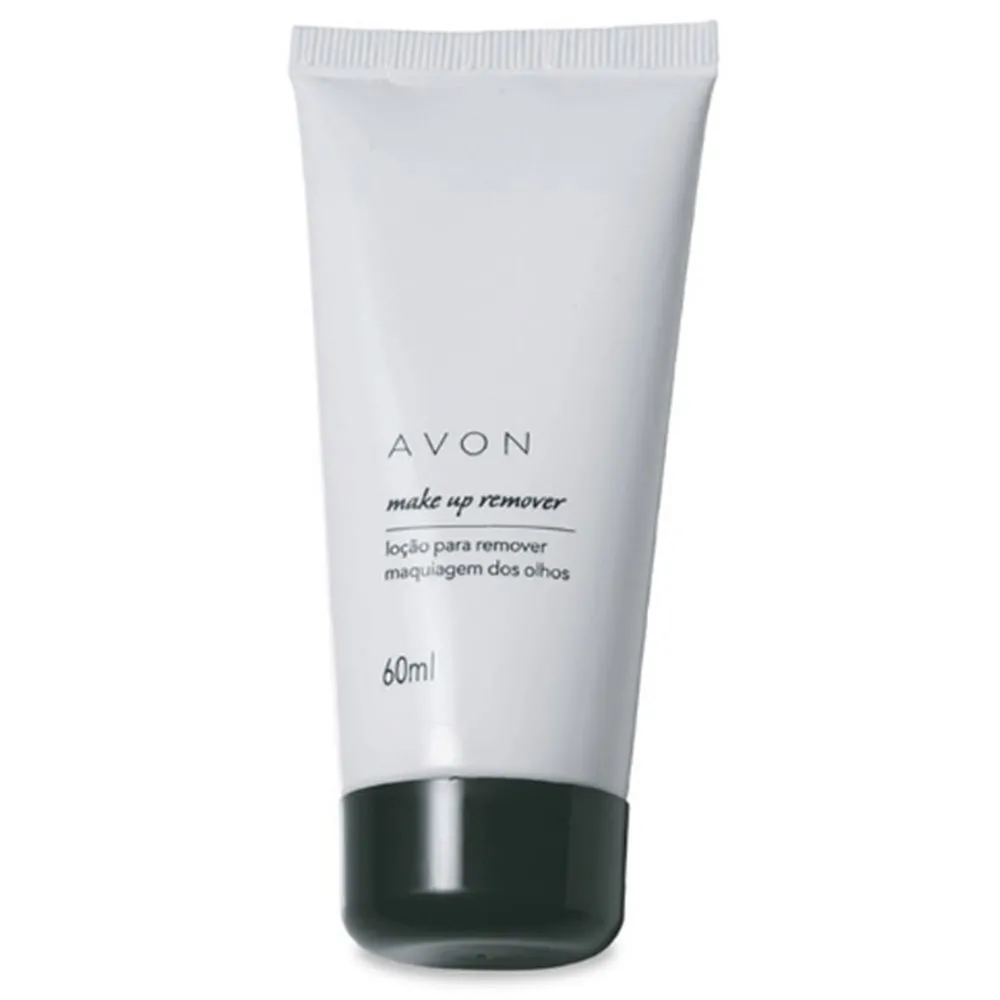 Avon Make Up Remover Loção para Remover Maquiagem dos Olhos 60ml - val. 04/2026Avon Make Up Remover Demaquilante para Área dos Olhos 60ml  Remove rapidamente a maquiagem dos olhos, inclusive máscaras à prova d'água, fórmula lve e suave que condiciona e hid